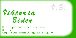 viktoria bider business card