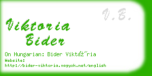viktoria bider business card